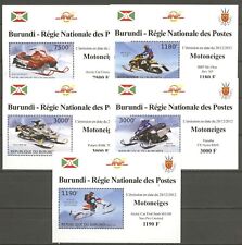 Schneemobile - Burundi - 2933-2937 5 Bl. ** MNH 2012 