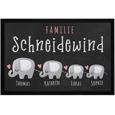 Fußmatte Familie mit Namen