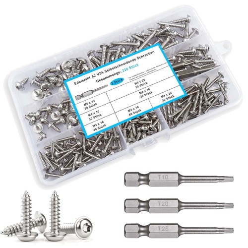 Blechschrauben set 220 stück - blechschrauben,