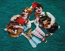 alte Oblatenbilder, Bogenteil Hänsel und Gretel, für Weihnachtsschmuck