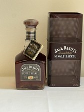 2008 ?? Leather Tin +Single Barrel Jack Daniels +Hangtag Leder Box