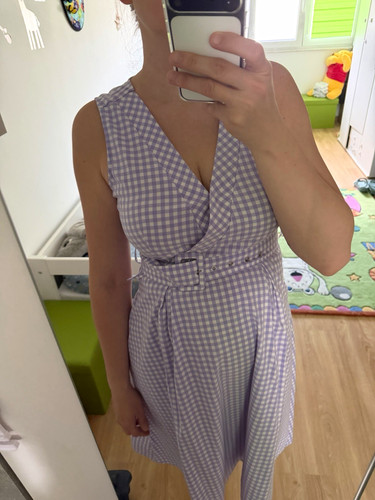 Orsay kleid kariert lila weiß - orsay,