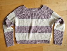 SHRINKING VIOLET Damen Pullover lila/weiß Gr. S TOP ZUSTAND