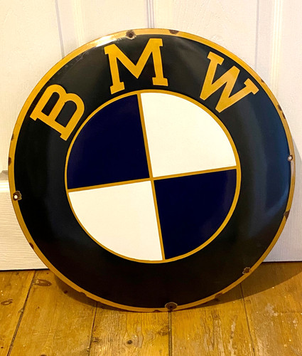Oldtimer bmw emaille händler - oldtimer,