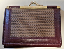 Portemonnaie Geldtasche Geldbörse braun Kunstleder 10 cm  x 7,5 cm