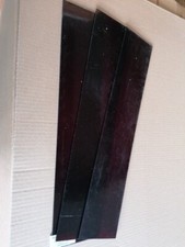 3 Stück Plexiglasscheibe, Acrylglasscheibe 572x116mm,3mm stark,rot,gebraucht 