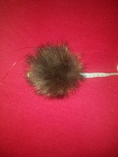 Echt Pelzbommel Fellbommel Waschbär 15 cm Braun Unikat Kinder