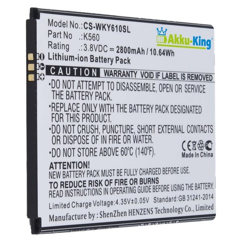 Akku für handy wiko k560 - akku,