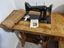 Mechanische Veritas Nähmaschine DDR  versenkbar im/mit Nähtisch, alt antik 1950?