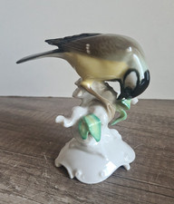 Alte Porzellan Figur Vogel auf