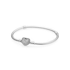 Pandora Armband 590727CZ 17 cm Moments Armband mit Funkelndem Herz-Verschluss
