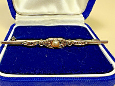 835 Silber Brosche Perle