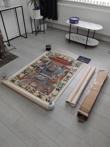 Mughal court scene - court, scene.