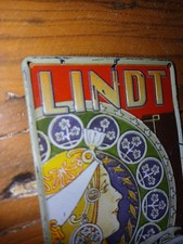 Orginales Türschild Lindt Schokolade Blechschild Emailleschild Werbeschild Alt