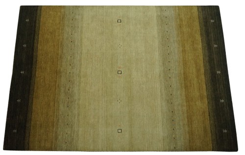 Gabbeh teppich beige schwarz - beige,