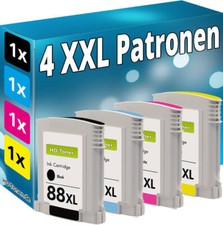 4x TINTE PATRONEN für HP 88XL