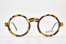 🤓 Vintage Brille ESPRIT 7027 Minimalist Rund Gold/Schildkröte 80er👓Unisex