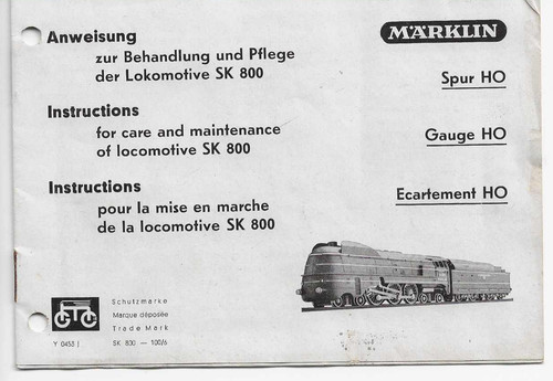 Anleitung 800 märklin h0 - anleitung,