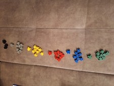 48 Ersatzteile Carcassonne Altes Layout Meeple Klein Groß Spielfiguren Holz