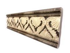 Fliesenbordüre 25x7 cm Fliesen Bordüren Serene Cenefa rustikal Ornament beige