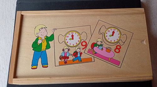 Lernbox uhr holzspielzeug - lernbox,