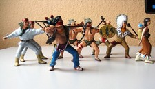 Vintage 1990-2002 Wild West PAPO: 8 Indianer, H ca. 8,5 cm