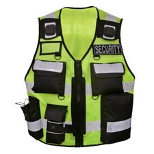 Sicherheitsweste Schutzweste Warnweste Herren Security West Gelb Schwarz Pielini