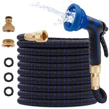 Flexibler Gartenschlauch 15 Meter Wasserschlauch mit 8 Funktionen Brause 