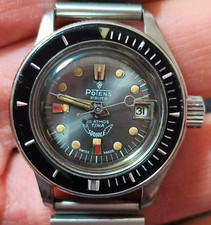 Potens Uhr Prima Tina Squale Lady Vintage Diver Watch Deep Clock 25 Atmos