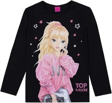 Top Model Mädchen Langarmshirt mit Louise 75026 in schwarz