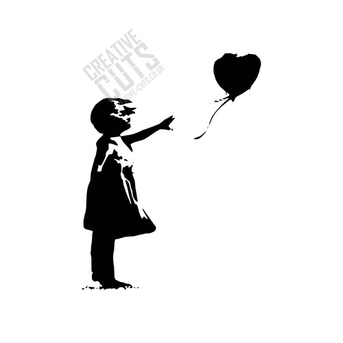 Banksy girl mit - banksy,