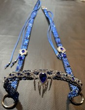 Araber Showhalfter ,Pferdeschmuck Blau, Strass, Pferd