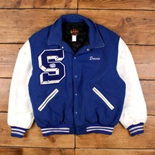 Vintage GAME Varsity Jacke 2XL Bomber Letterman USA Made Blau