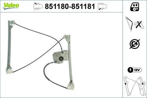 Valeo fensterheber 851180 - fensterheber, für