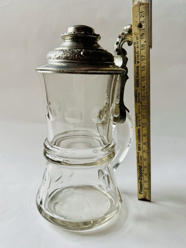 Alter glas bierkrug mit - glas-bierkrug,,