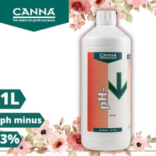 Canna pH minus Grow 3% 1L Growbox Wachstum ph down Adjuster Dünger Nährstoffe