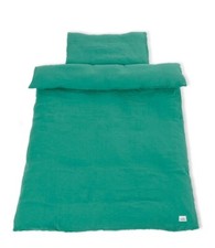 PINOLINO Musselin Bettwäsche für Kinder 100x135/40x60,grün 