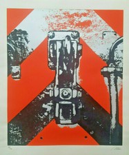 Gerd Winner Lokomotive VII 1971  Farbserigraphie / Büttenkarton WVZ Schauer 19 g