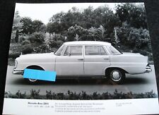 Werksfoto Mercedes 230 S W111 Große Heckflosse Foto photo brochure Prospekt SE