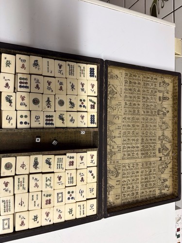 Mahjong vintage bambus 144 - mahjong, bambus,144