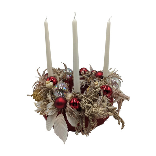 Adventskranz kugeln zapfen - adventskranz,
