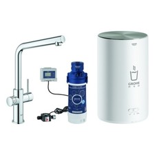 Grohe Red Duo Armatur und Boiler Größe M, L-Auslauf, 30327001, Farbe: Chrom