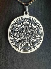 Pentagramm Halskette in Silber Hexenmeister Satanist Antichrist Teufelsanbeter