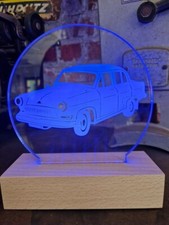 Wolga GAZ M21 Acrylglas Holz Leuchtschild Tischaufsteller Fensterlicht LED USB 