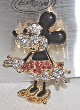 Brosche  Modeschmuck -  Mickey Maus - viel Strass * 96 *