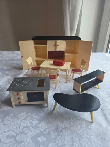 Puppenmöbel set tisch - set, +
