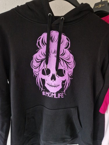 Hoodie momlife totenkopf - hoodie,