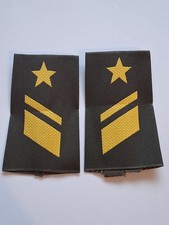 Bundeswehr Rangschlaufen Marine gelb auf oliv Stabskorporal OA 1 paar