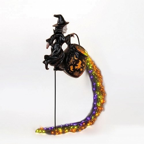 Hexenfigur mit hexenkessel - hexenfigur,