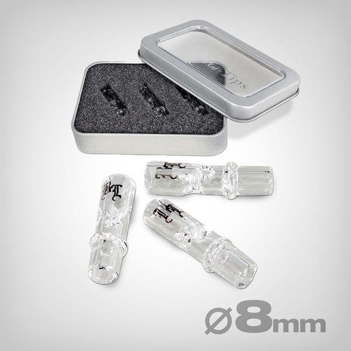 Black leaf glastips 8mm - 8mm, 3er